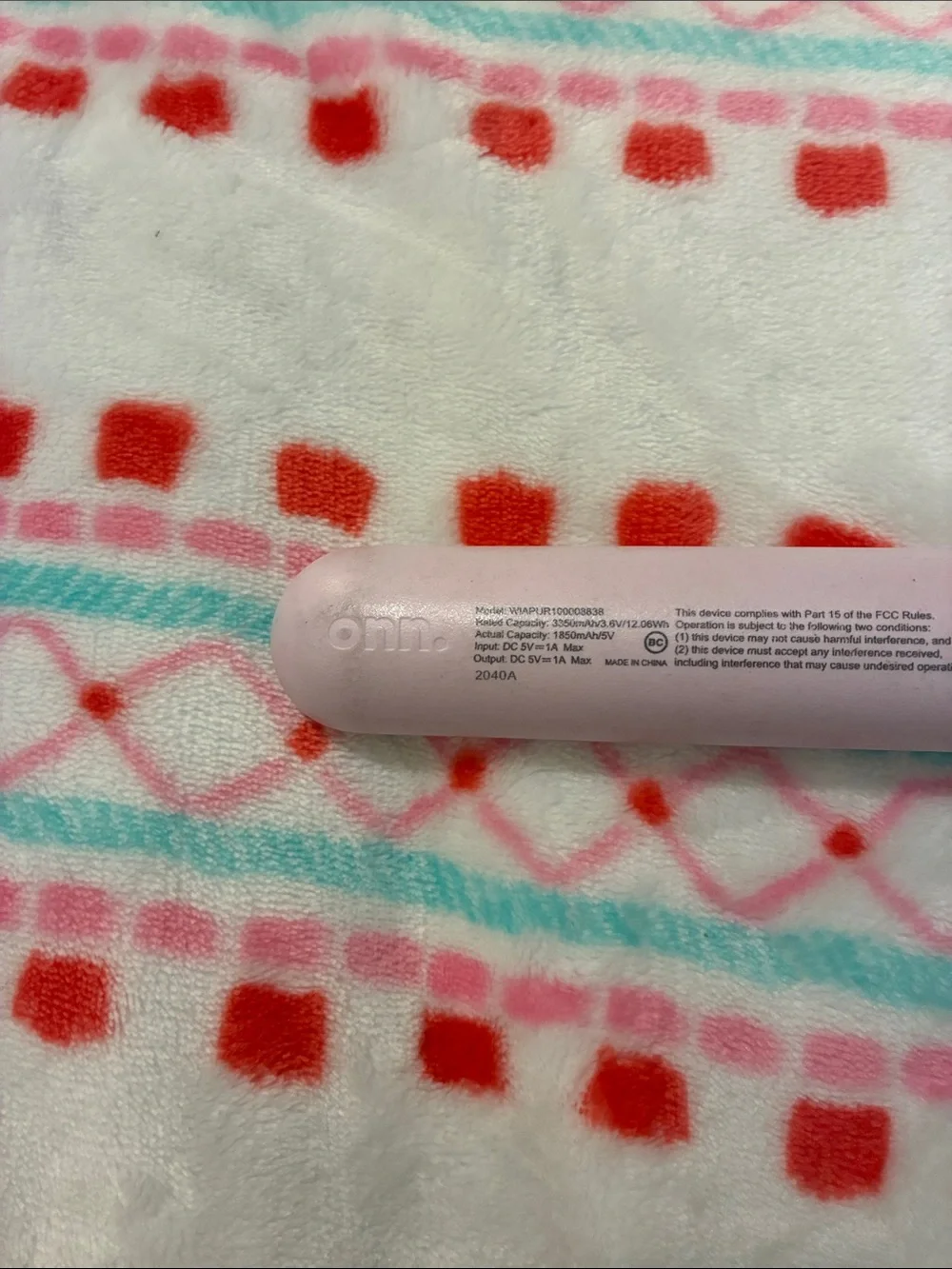 Portable Pink USB Power Bank Charger